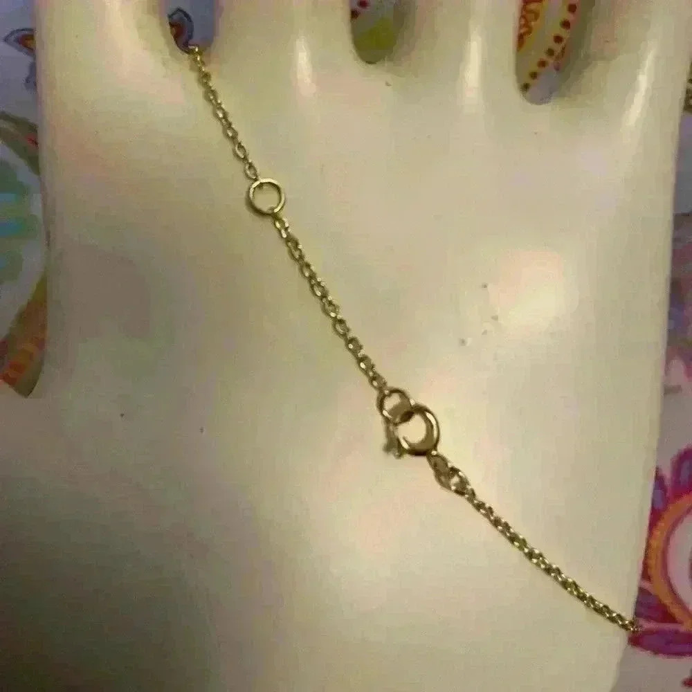 Marrin Costello 14K Plated Gold & White Topaz Stone Bracelet New - Picture 2 of 5
